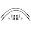 Kies-Motorsports Wilwood Wilwood flexline kit 18IN OAL M12X1.0 IF 90 deg 1/8-27 NPT -3 W/FLAT bracket