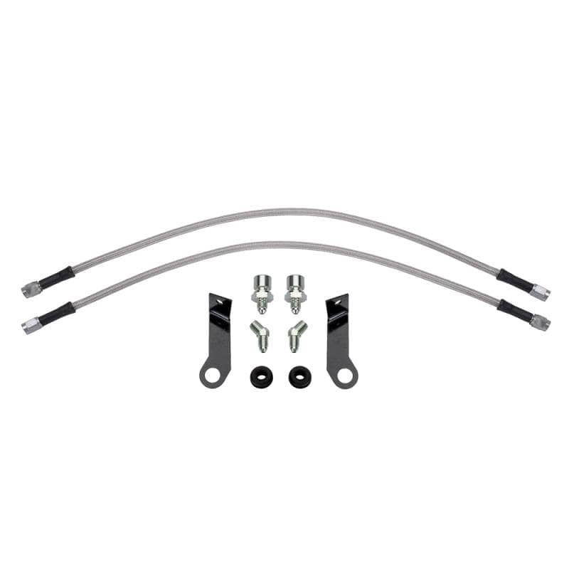 Kies-Motorsports Wilwood Wilwood flexline kit 22IN. M10X1.50 IF to 45 deg 1/8-27 NPT W/BRACKET