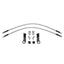 Kies-Motorsports Wilwood Wilwood flexline kit 22IN. M10X1.50 IF to 45 deg 1/8-27 NPT W/BRACKET