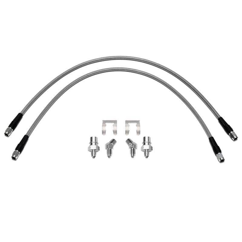 Kies-Motorsports Wilwood Wilwood flexline kit 25IN OAL M10X1.0 BF 45 deg 1/8-27 NPT