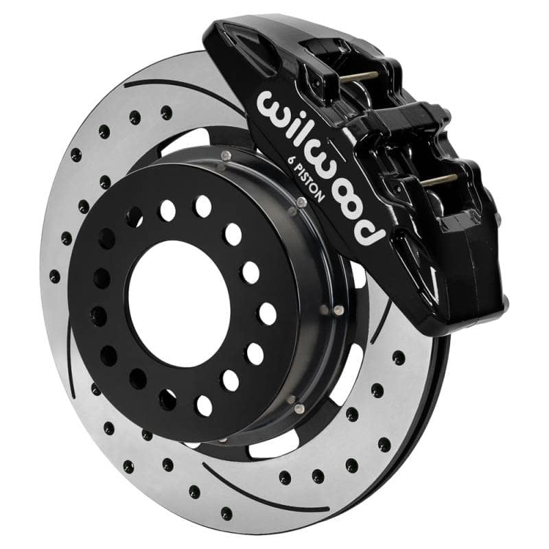 Kies-Motorsports Wilwood Wilwood Ford Mustang II Dynapro Front Brake Kit w/ 12.19in Drilled & Slotted Rotor - Black
