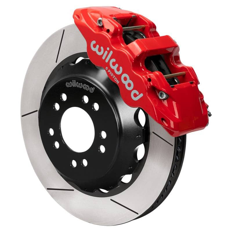 Kies-Motorsports Wilwood Wilwood Ford Mustang II Ford Aero6 Front Brake Kit w/ 14.00in Slotted Rotor - Red