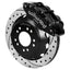 Kies-Motorsports Wilwood Wilwood Ford Mustang II Ford Narrow Superlite 6 Front Brake Kit w/ 12.88in Drill & Slot Rotor - Blk