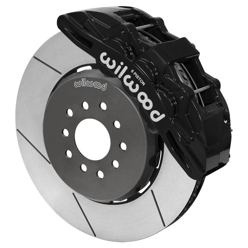 Kies-Motorsports Wilwood Wilwood Ford Mustang II Ford SX6R Front Brake Kit w/ 15.00in Slotted Rotor - Black
