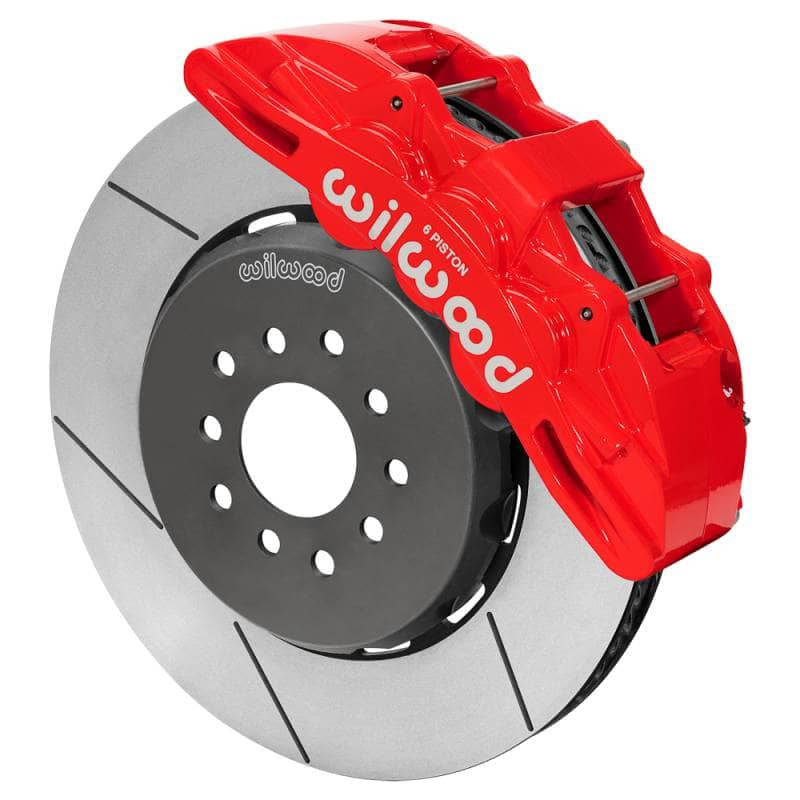 Kies-Motorsports Wilwood Wilwood Ford Mustang II Ford SX6R Front Brake Kit w/ 15.00in Slotted Rotor - Red