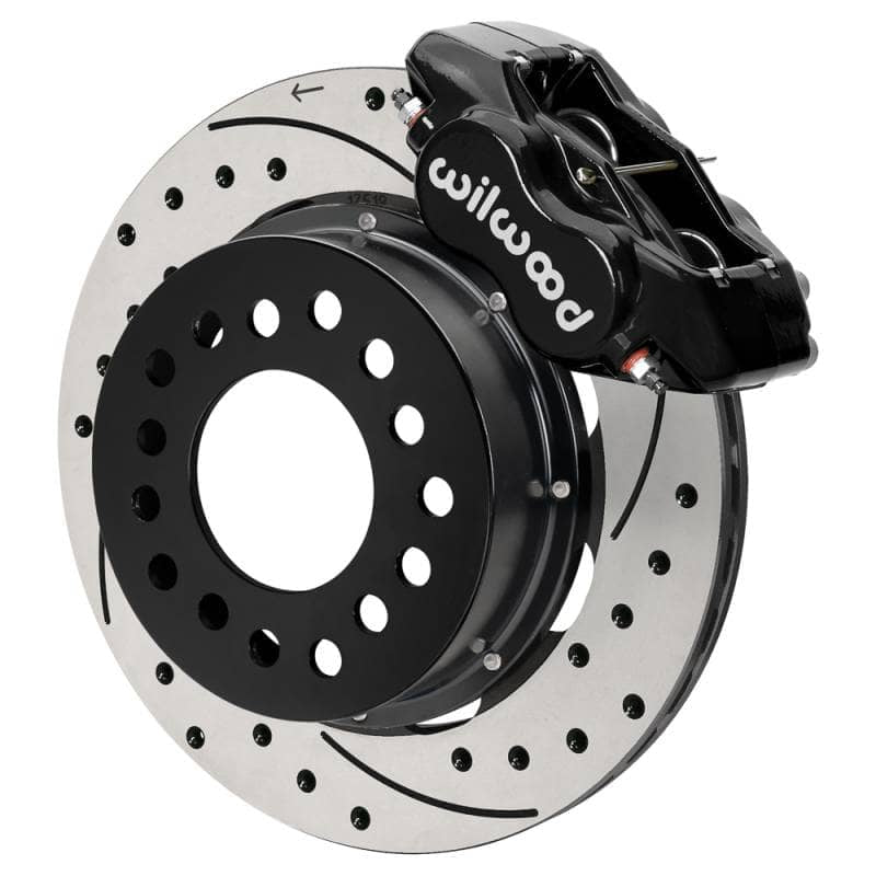 Kies-Motorsports Wilwood Wilwood Ford Mustang II Forged Dynalite Front Brake Kit w/ 11.38in Drilled & Slotted Rotor - Black
