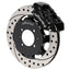 Kies-Motorsports Wilwood Wilwood Forged Dynalite Front Hat Kit 11.75in SRP Drilled/Slotted Rotor Black Caliper 16+ Miata