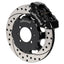Kies-Motorsports Wilwood Wilwood Forged Dynalite Front Hat Kit 11.75in SRP Drilled/Slotted Rotor Black Caliper 90-05 Miata