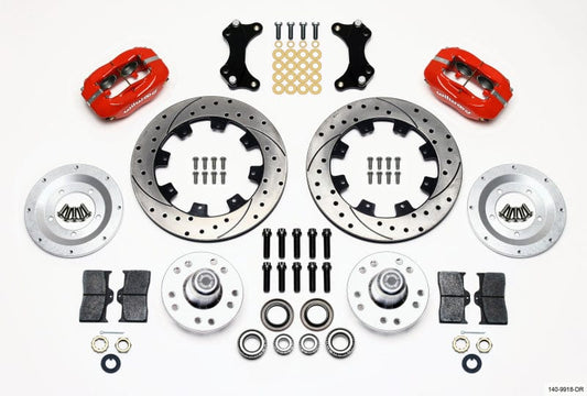 Kies-Motorsports Wilwood Wilwood Forged Dynalite Front Kit 12.19in Drilled-Red WWE ProSpindle