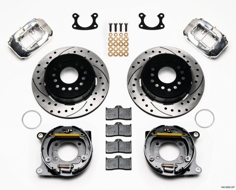 Kies-Motorsports Wilwood Wilwood Forged Dynalite P/S Park Brake Kit Drill-Polish Small Ford 2.50in Offset