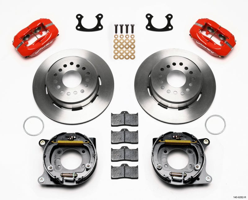 Kies-Motorsports Wilwood Wilwood Forged Dynalite P/S Park Brake Kit Red Small Ford 2.50in Offset
