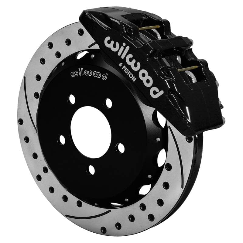 Kies-Motorsports Wilwood Wilwood Forged Dynapro 6 Front Big Brake Kit - 12.88 x 1.00 Drilled & Slotted - Black