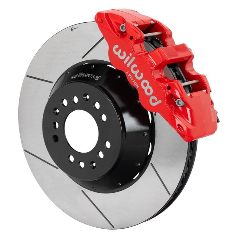 Kies-Motorsports Wilwood Wilwood kit front AERO6 wwe 2IN. drop alum pro spindle 15.00 rotor GT red