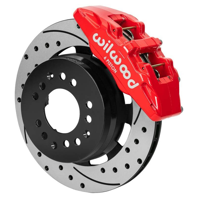 Kies-Motorsports Wilwood Wilwood kit front DP6 wwe 2IN. drop alum pro spindle 12.19 rotor SRP red
