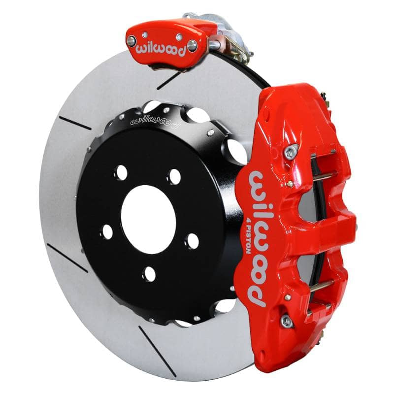 Kies-Motorsports Wilwood Wilwood kit rear AERO4 C7 vette front spindle 14.00X 1.10 rotor GT red Main image