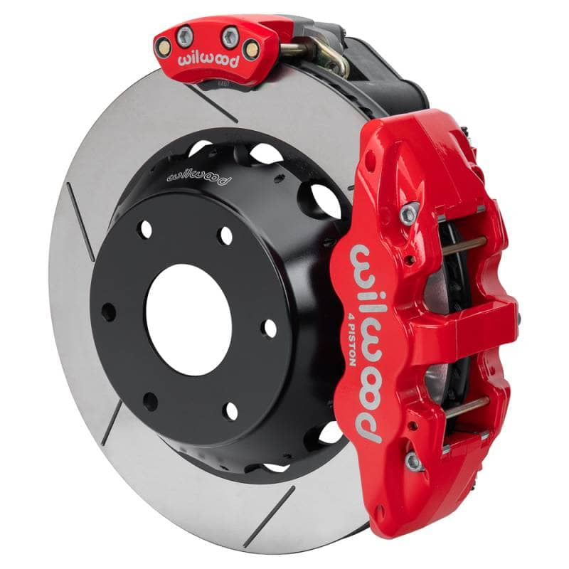 Kies-Motorsports Wilwood Wilwood kit rear EPB AERO4 big ford new style 2.50 offset 14.00 rotor GT 6 lug red