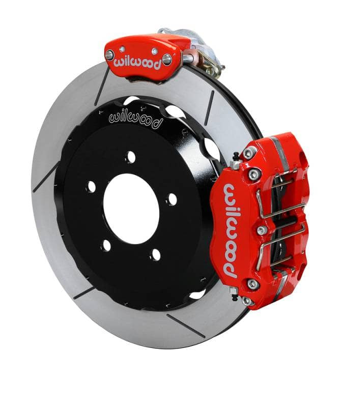 Kies-Motorsports Wilwood Wilwood kit rear FFR NDPR/MC4 IRS 2015 mustang 12.88 rotor GT W/LINES red