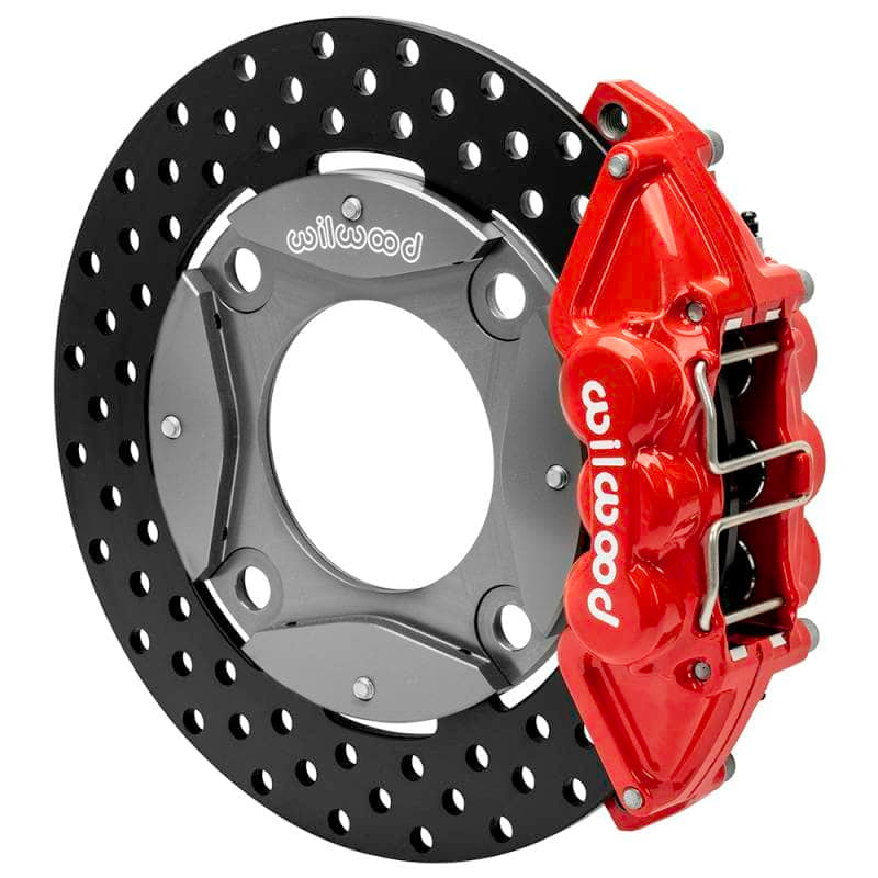 Kies-Motorsports Wilwood Wilwood kit rear UTV polaris rzr xp turbo 2016-21 11.25 rotor drilled red