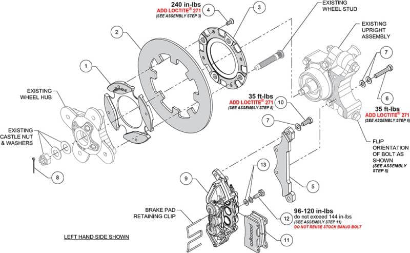 Kies-Motorsports Wilwood Wilwood kit rear UTV race polaris rzr xp turbo 2016-21 11.25 rotor ANO