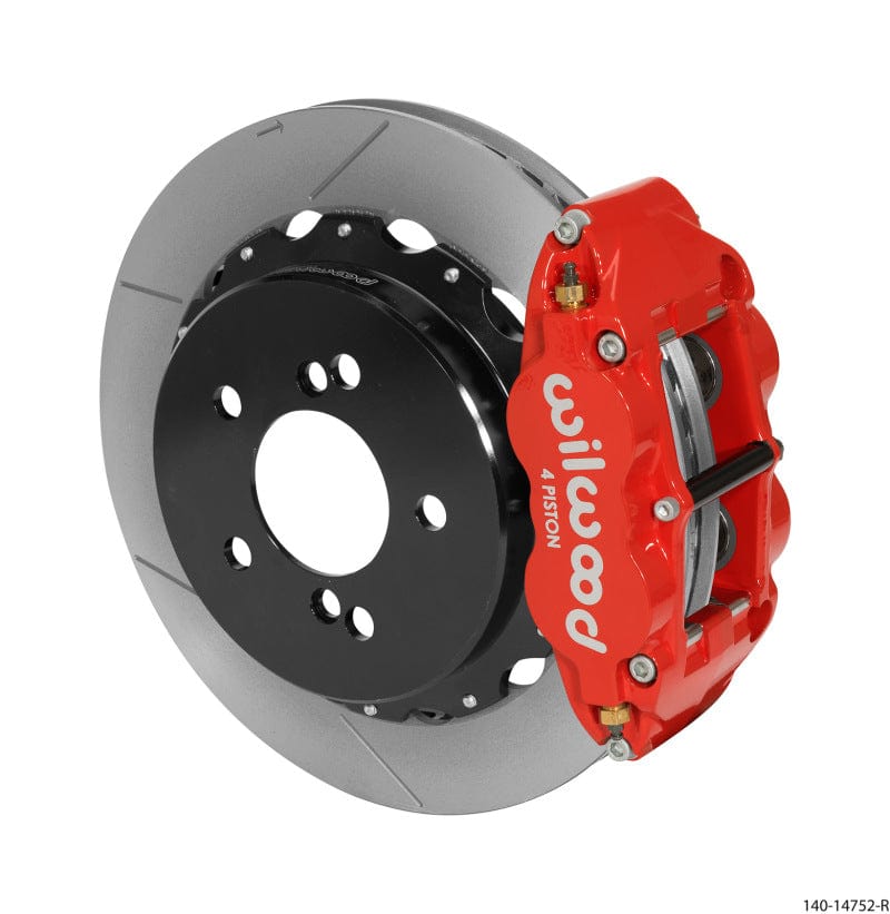 Kies-Motorsports Wilwood Wilwood Narrow Superlite 4R Rear Kit 12.88in Slotted Red 00-06 BMW M3 E46 Main image