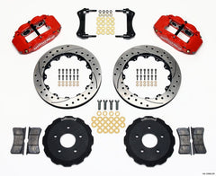Kies-Motorsports Wilwood Wilwood Narrow Superlite 6R Front Hat Kit 13.06in Drill Red Backdraft Cobra (BMW E36 Based)