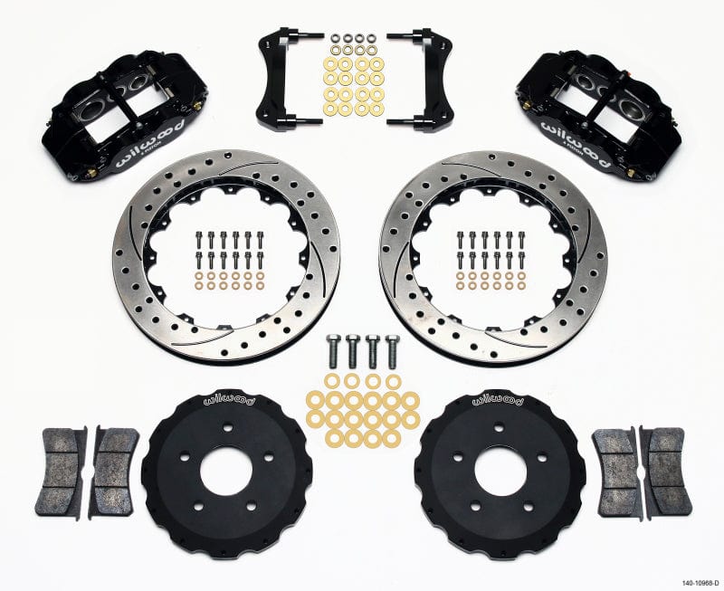 Kies-Motorsports Wilwood Wilwood Narrow Superlite 6R Front Hat Kit 13.06in Drilled Backdraft Cobra (BMW E36 Based)