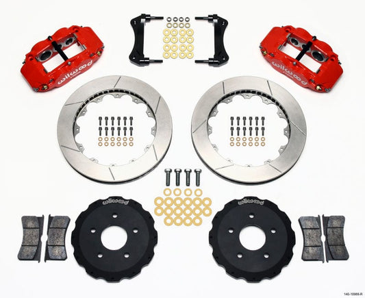 Kies-Motorsports Wilwood Wilwood Narrow Superlite 6R Front Hat Kit 13.06in Red Backdraft Cobra (BMW E36 Based)