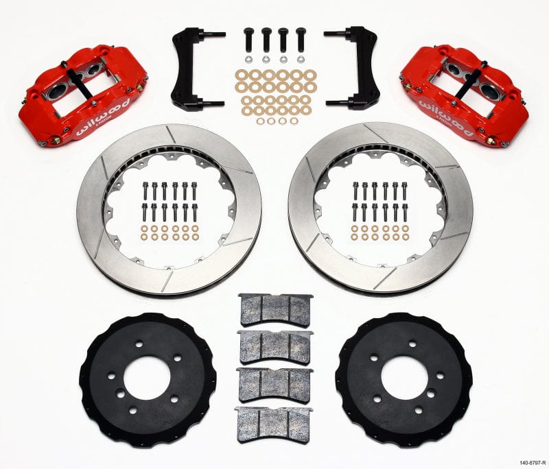 Kies-Motorsports Wilwood Wilwood Narrow Superlite 6R Front Hat Kit 13.06in Red E36 BMW M3