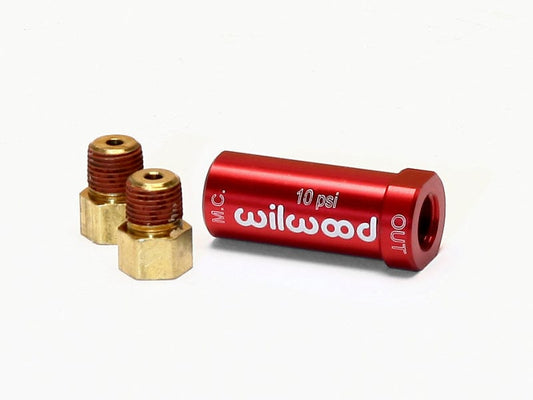 Kies-Motorsports Wilwood Wilwood Residual Pressure Valve - New Style w/ Fittings - 10# / Red