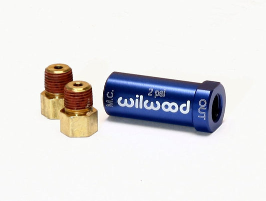 Kies-Motorsports Wilwood Wilwood Residual Pressure Valve - New Style w/ Fittings - 2# / Blue