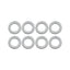 Kies-Motorsports Wilwood Wilwood Washer Kit .391 ID x .625 OD x .063 - Silver (Pack of 8)