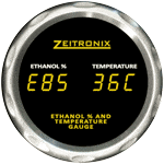 Kies-Motorsports Zeitronix Zeitronix Ethanol Content Analyzer ECA-2 CAN Bus Kit includes Dual E % and Fuel Temperature Gauge Yellow Digits
