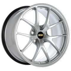 BBS RI-A 18x9 5x112 ET38 Diamond Silver Wheel -82mm PFS/Clip Required
